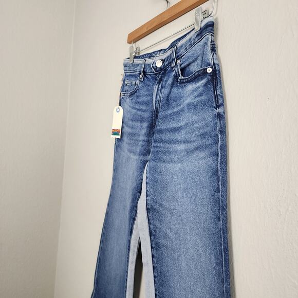 NEW Daily Blue by Adriano Goldschmeid Virgo Wide Leg Jeans Two Toned Size 26 - Picture 7 of 16
